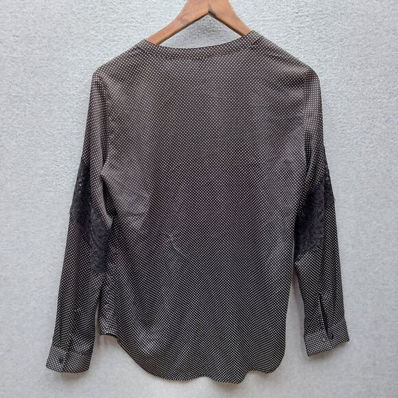Ann Taylor Black & White Polka Dot Blouse S - Picture 4 of 4